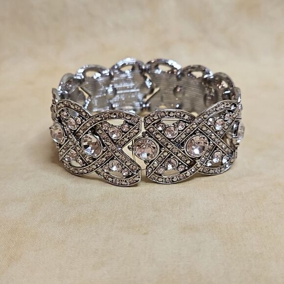 Silver Crystal Embellished Bracelet - Picture 1 of 5